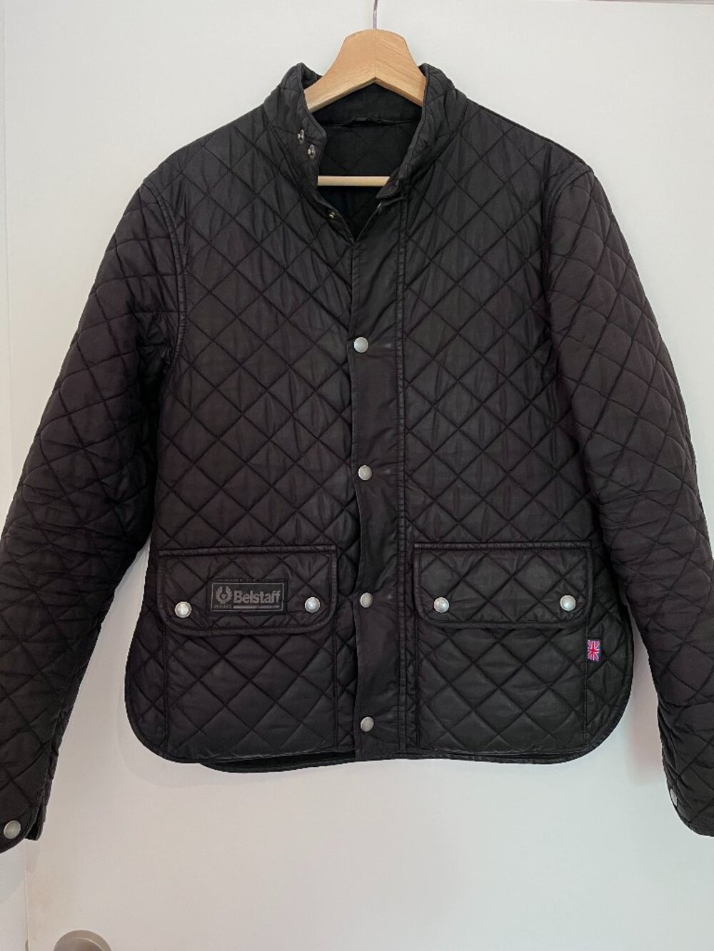 Belstaff Men's Black Moto Quilted Jacket Small
